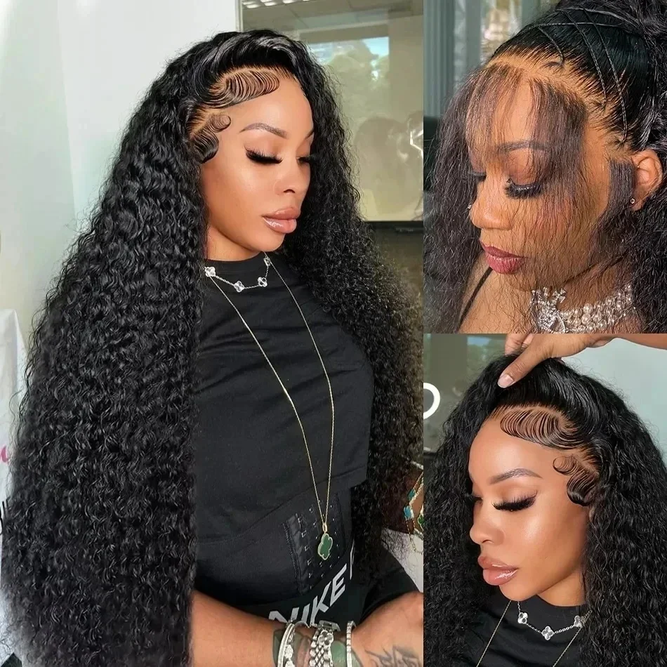 13x6 Hd Lace Frontal Wigs Loose Deep Wave Wigs Brazilian Women Curly Human Hair 30 40 Inch Deep Water Wave 13x4 Lace Front Wig thumbnail 3