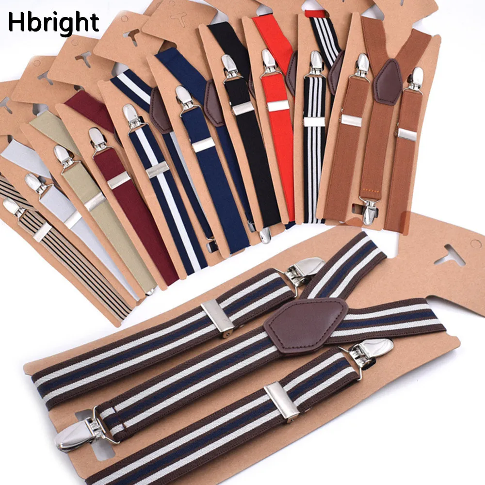 3 Clips Men's Suspenders Men Braces Supports Tirantes for Women Elastic Adjustable Pants Straps Clothing 2.5*110cm