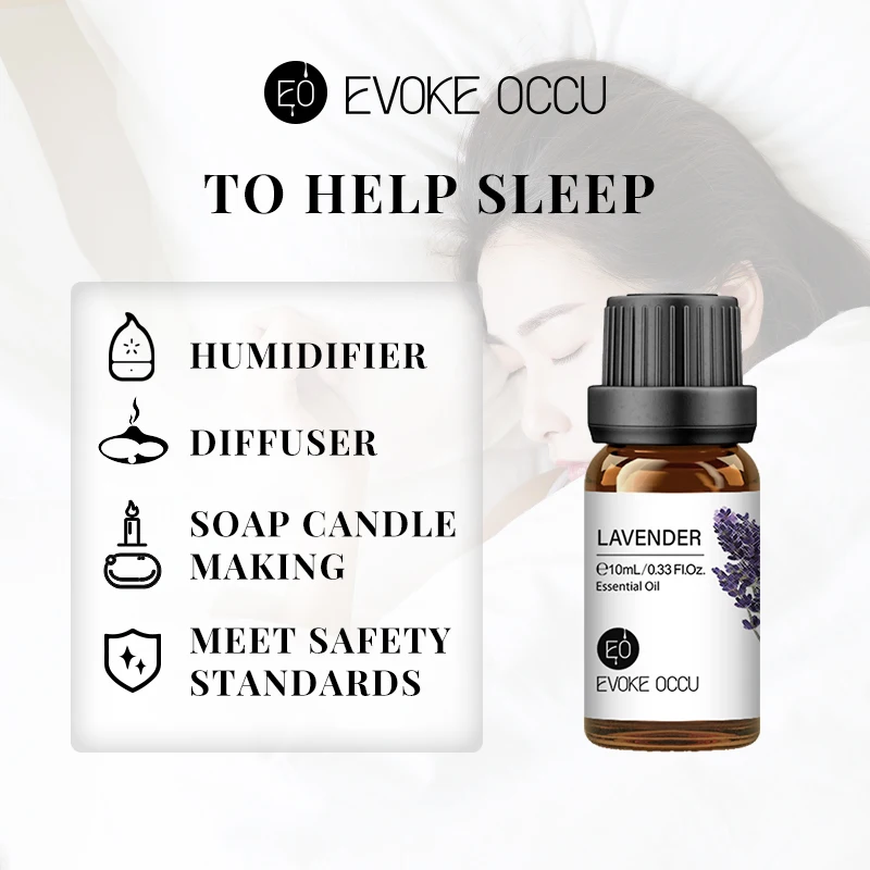 EVOKE OCCU 10mL Essential Oil, Lavender Jasmine Rose Vanilla Pure Natural Oil for Diffuser Humidifier Massage Candle Soap Making thumbnail 2