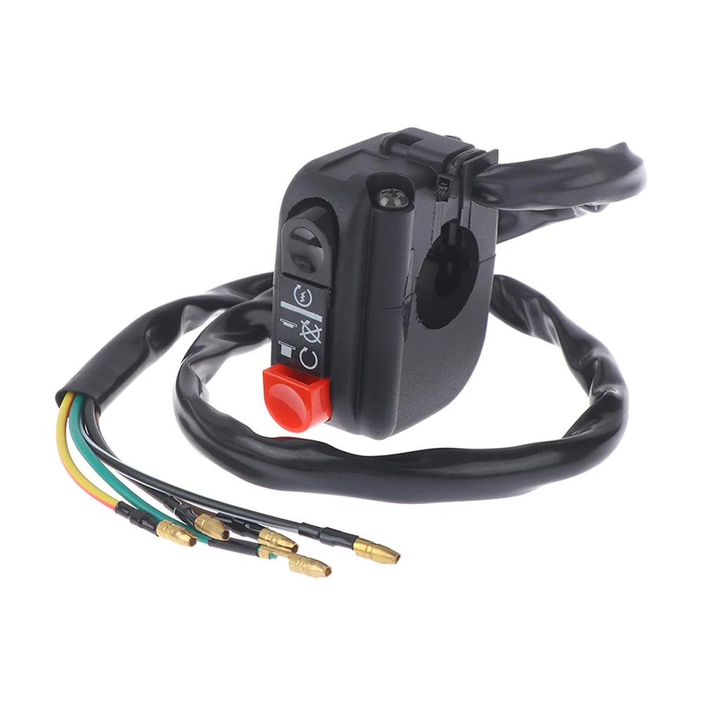 22mm Motorcycle Switch Handlebar Switch Starter/Kill Push Button Switch for ATV Scooter Pit Dirt Bike 7/8inch Handlebar thumbnail 4