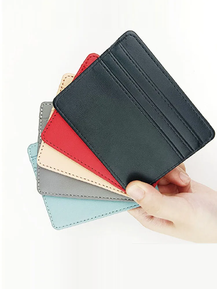 PU Leather ID Card Case - Slim Multi-Slot Holder for Bank/Credit Cards thumbnail 2