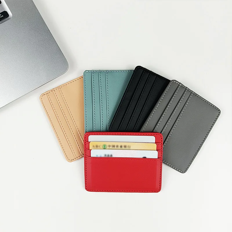 PU Leather ID Card Case - Slim Multi-Slot Holder for Bank/Credit Cards thumbnail 4