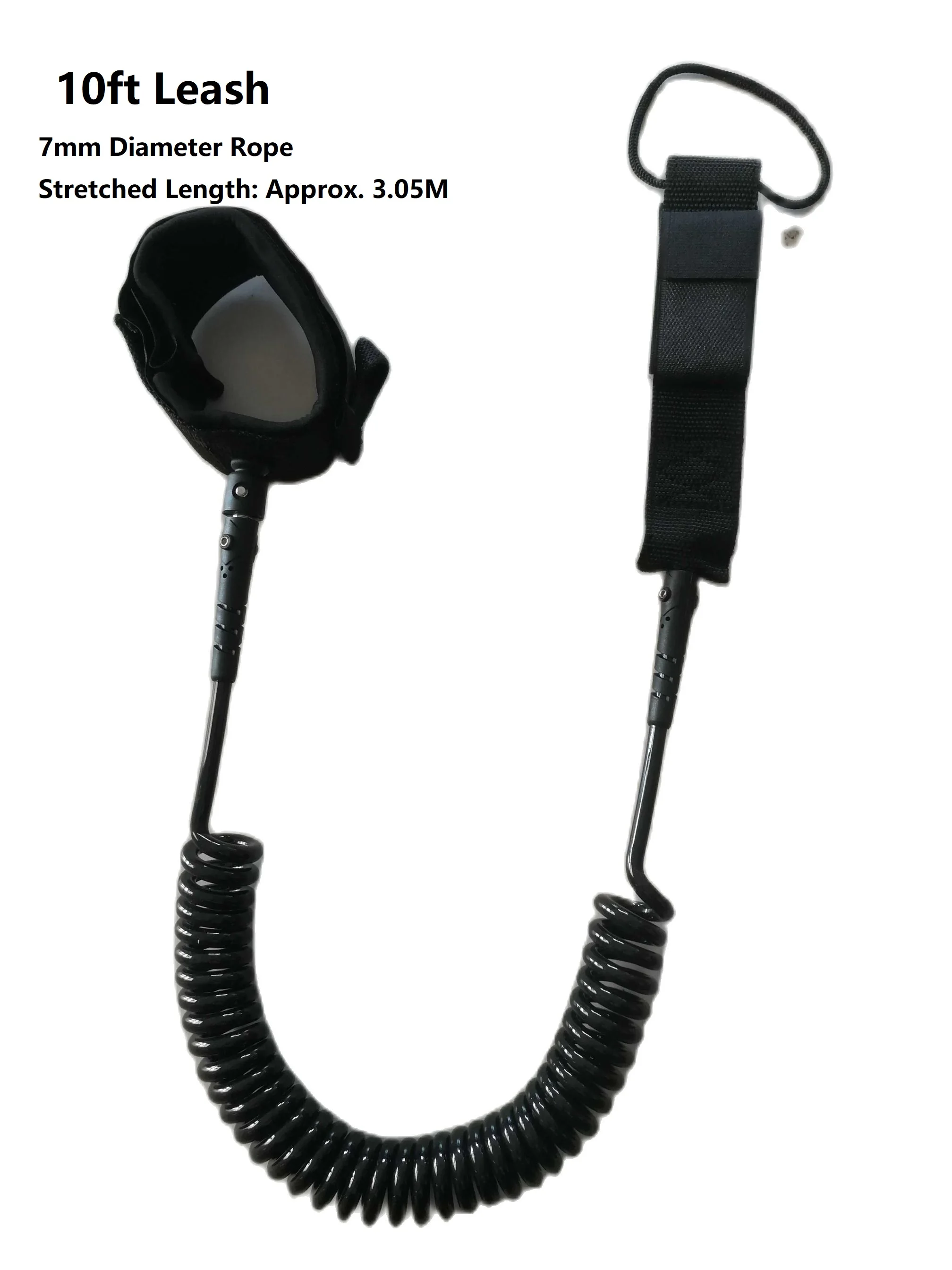 Surf Sup 10 Feet Ankle Leash Surfing Elastic Coiled Stand UP Paddle Board Leg Rope Surfboard Ankle Leash thumbnail 3