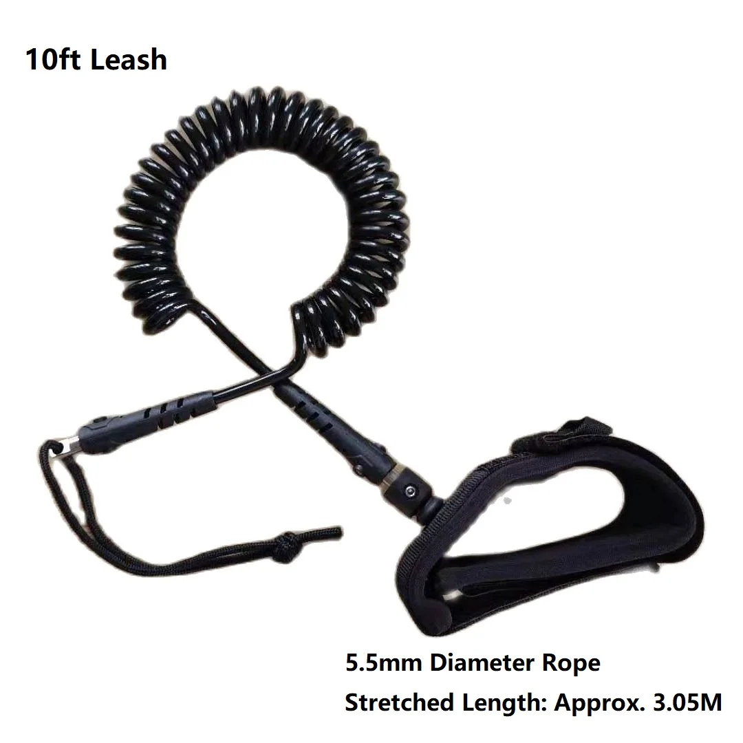 Surf Sup 10 Feet Ankle Leash Surfing Elastic Coiled Stand UP Paddle Board Leg Rope Surfboard Ankle Leash thumbnail 2