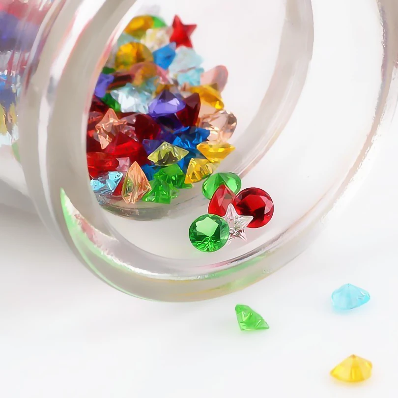 40Pcs/Lot Colorful Crystal Round Star Charms Rhinestone Heart Birthstone Gems Beads For Relicario Locket Necklaces Jewelry Bulk thumbnail 4