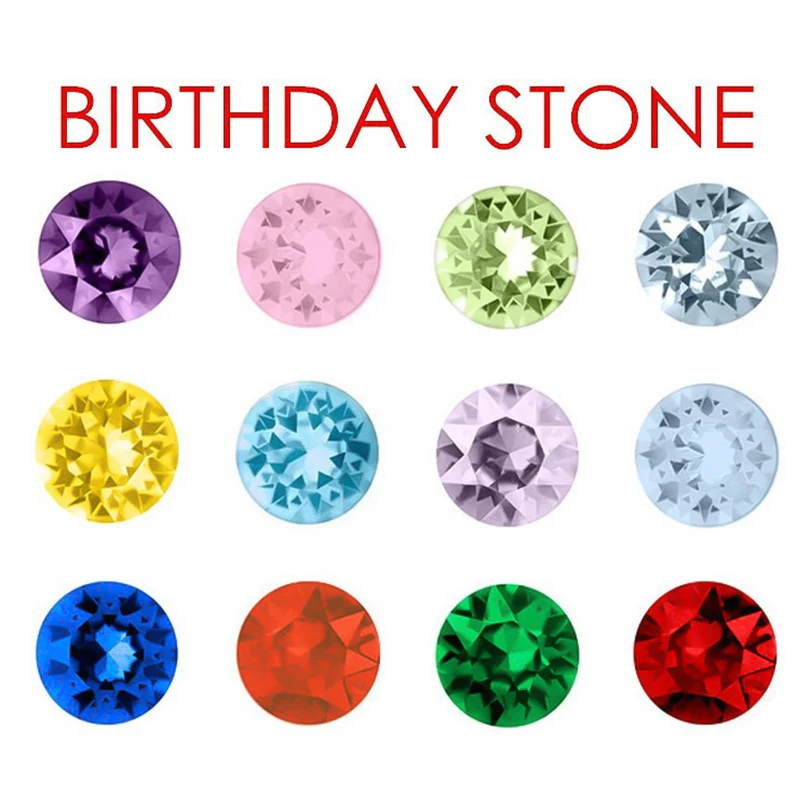 40Pcs/Lot Colorful Crystal Round Star Charms Rhinestone Heart Birthstone Gems Beads For Relicario Locket Necklaces Jewelry Bulk thumbnail 5