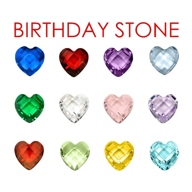 40Pcs/Lot Colorful Crystal Round Star Charms Rhinestone Heart Birthstone Gems Beads For Relicario Locket Necklaces Jewelry Bulk thumbnail 2