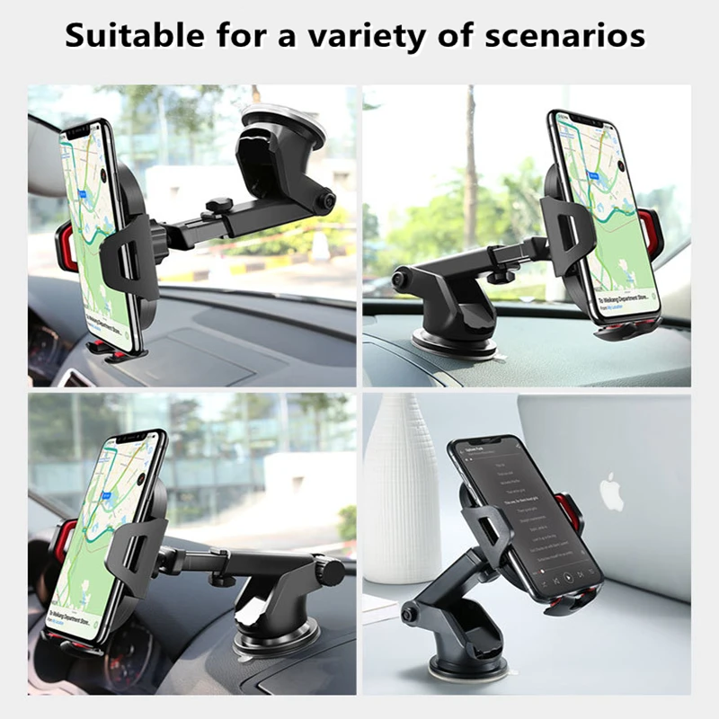 Sucker Car Phone Holder Mount Stand GPS Telefon Mobile Cell Support For iPhone 13 12 11 Pro Max X 7 8 Xiaomi Huawei Samsung thumbnail 4