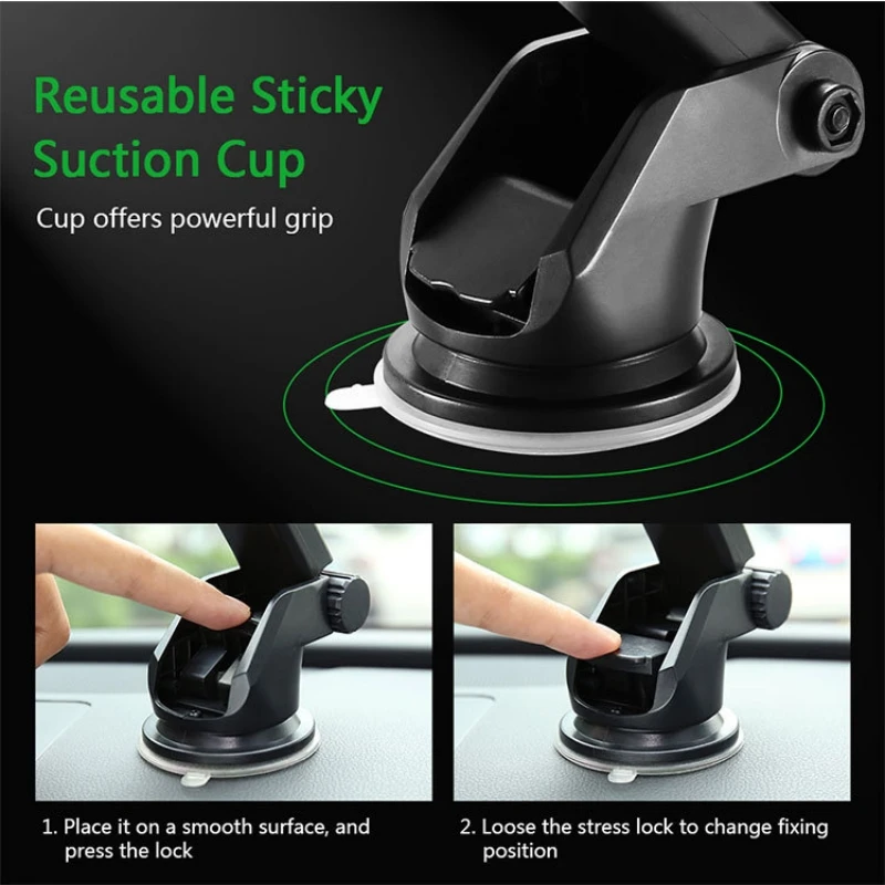 Sucker Car Phone Holder Mount Stand GPS Telefon Mobile Cell Support For iPhone 13 12 11 Pro Max X 7 8 Xiaomi Huawei Samsung thumbnail 5