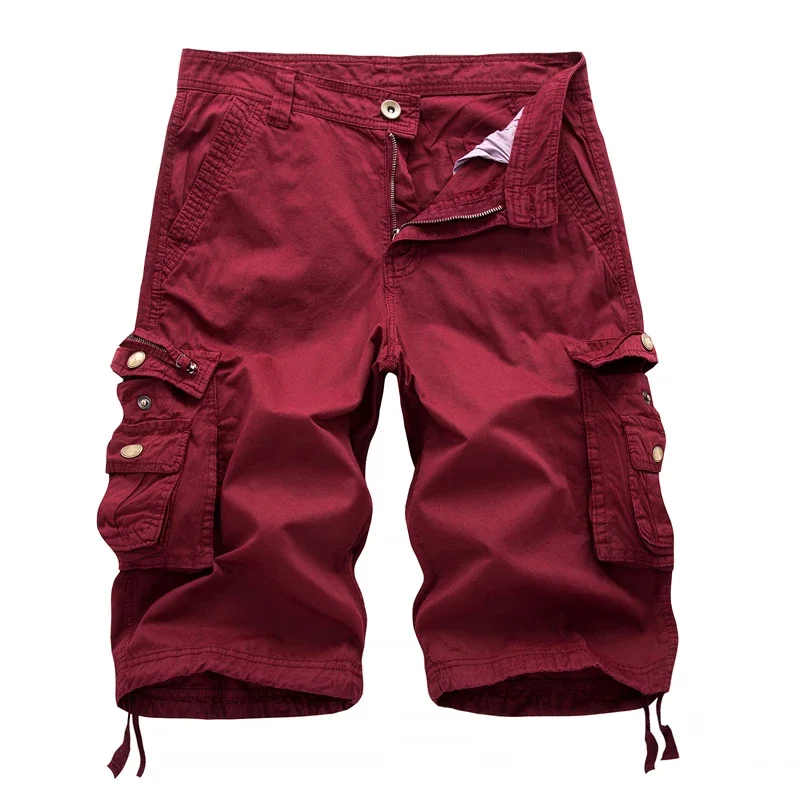 Cotton Cargo Shorts Men  Summer Men Army Military Tactical Homme Shorts Male Casual Streetwear Multi-Pocket Cargo Shorts thumbnail 3