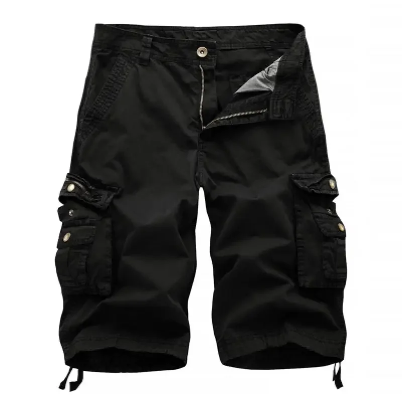 Cotton Cargo Shorts Men  Summer Men Army Military Tactical Homme Shorts Male Casual Streetwear Multi-Pocket Cargo Shorts thumbnail 5
