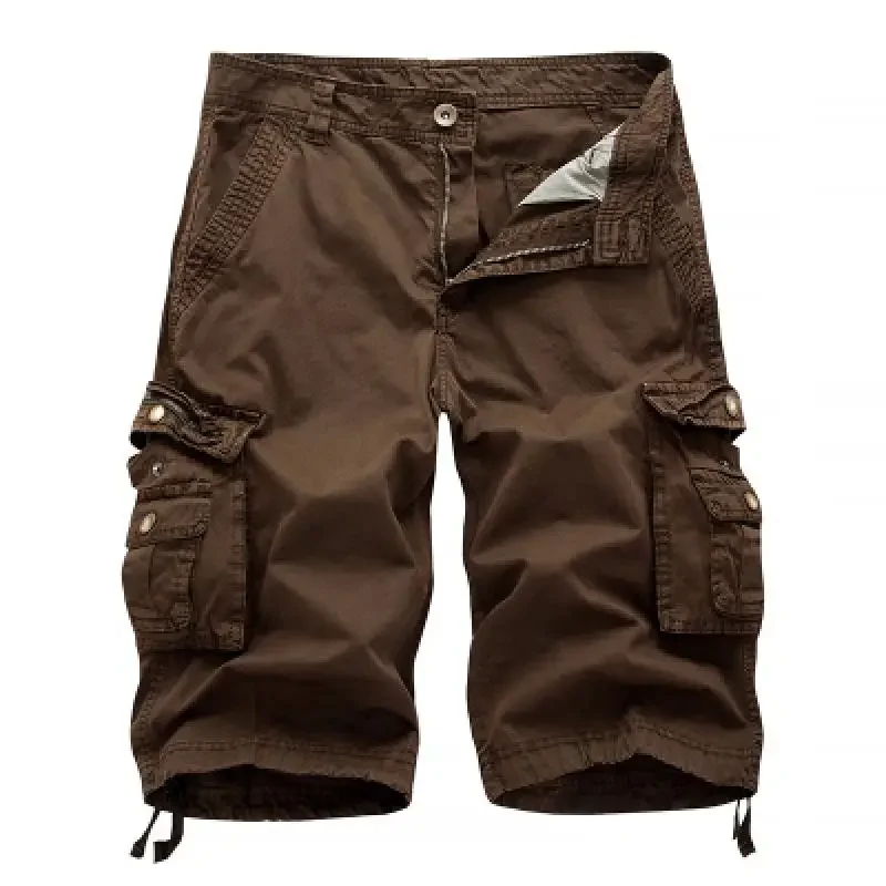 Cotton Cargo Shorts Men  Summer Men Army Military Tactical Homme Shorts Male Casual Streetwear Multi-Pocket Cargo Shorts thumbnail 6
