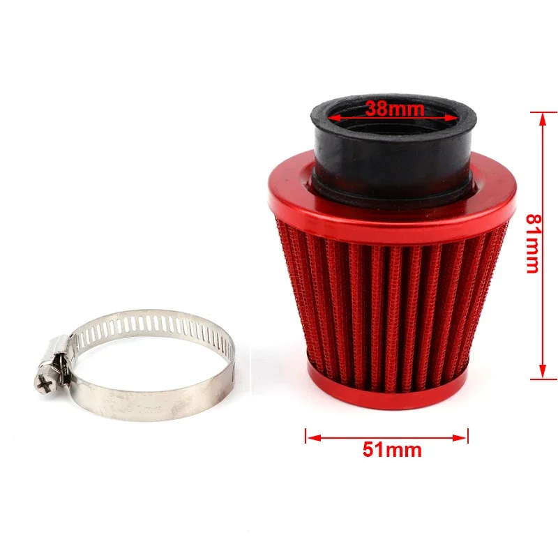 Universal 38mm Motorbike Air Filter Intake Induction Kit For GY6 50cc 110cc 125cc Motorcycle Scooter ATV Dirt Bike 45mm48mm 58mm thumbnail 6