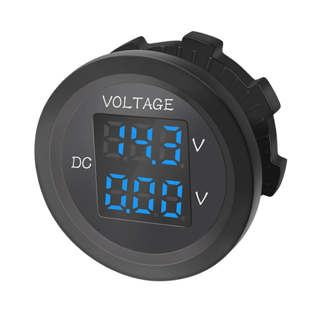 Car LED Waterproof Dual Voltage Three-Digit Mini Round Waterproof LED Panel Digital Voltmeter Tester Monitor Display Voltmeter thumbnail 3
