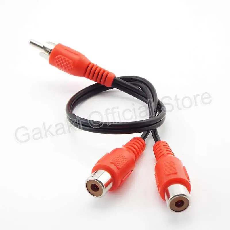 Y Splitter Audio Cable RCA Male to 2 Female Plug RCA Connector Adapters Wire Cord thumbnail 5