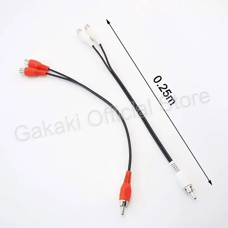 Y Splitter Audio Cable RCA Male to 2 Female Plug RCA Connector Adapters Wire Cord thumbnail 3