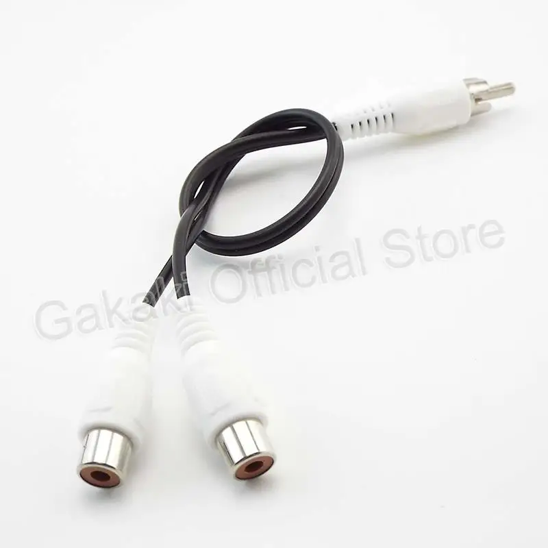Y Splitter Audio Cable RCA Male to 2 Female Plug RCA Connector Adapters Wire Cord thumbnail 4