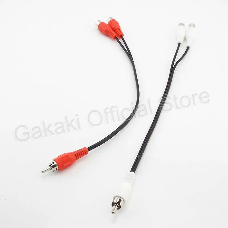 Y Splitter Audio Cable RCA Male to 2 Female Plug RCA Connector Adapters Wire Cord thumbnail 6