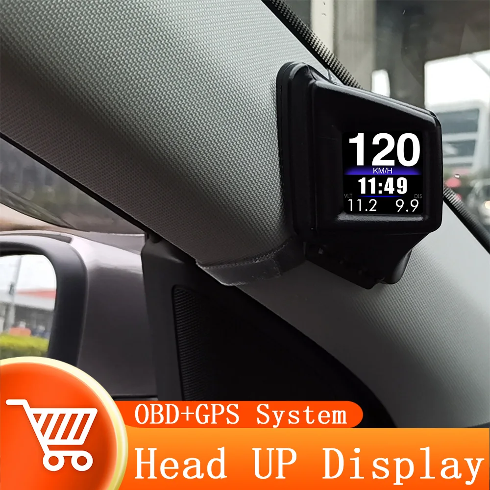 HUD OBD2+GPS On-board Computer Head up Display Car tachometer Turbo Oil Pressure Water Temp GPS Speedometer For  Car