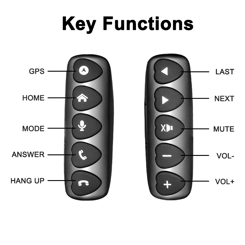 10 Keys Wireless Steering Wheel Remote Control Multi-function Android Universal Bluetooth  For Car Radio DVD GPS Multimedia thumbnail 2