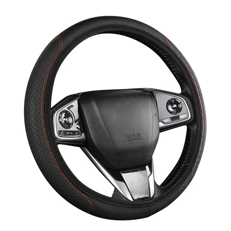 Universal Car Steering Wheel Cover Microfiber Leather Protection Cover Anti Slip Breathable for 37-39cm Steering Wheel Protector thumbnail 5