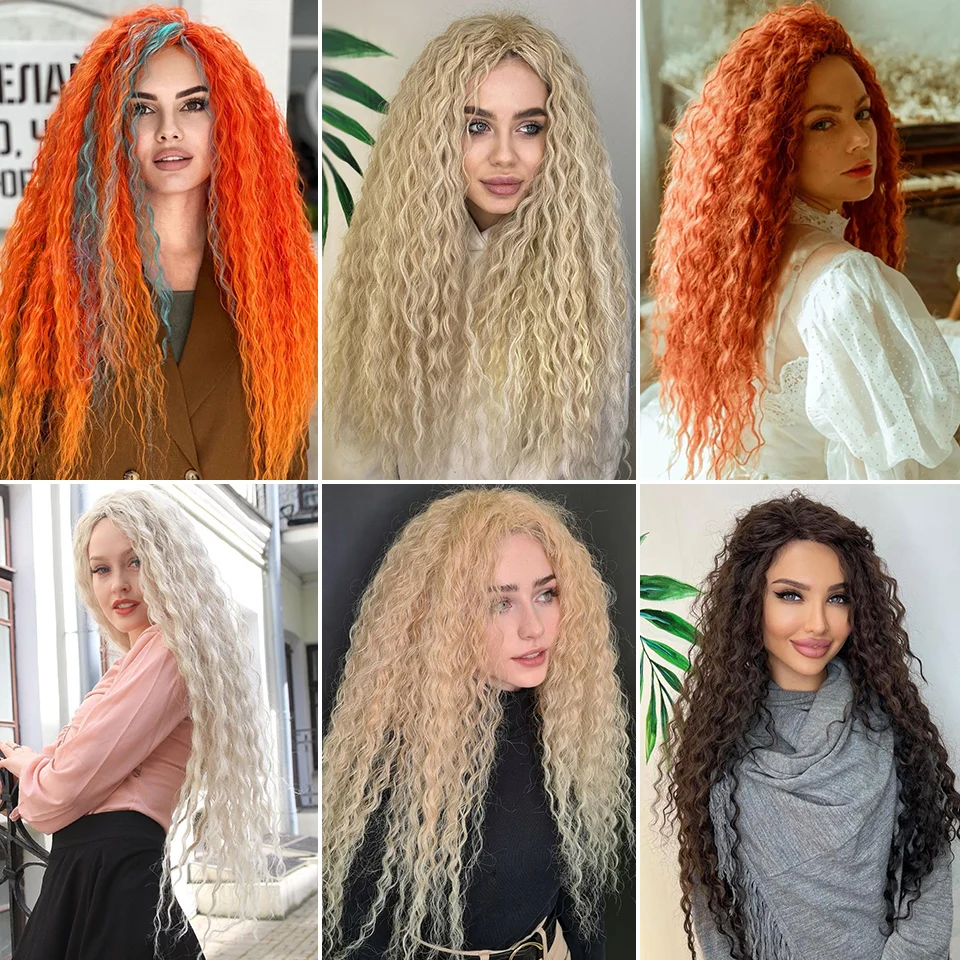 Ariel Curl Hair Water Wave Twist Crochet Hair Synthetic Crochet Braids Ombre Blonde Afro Curls Deep Wave Braiding Hair Extension thumbnail 2