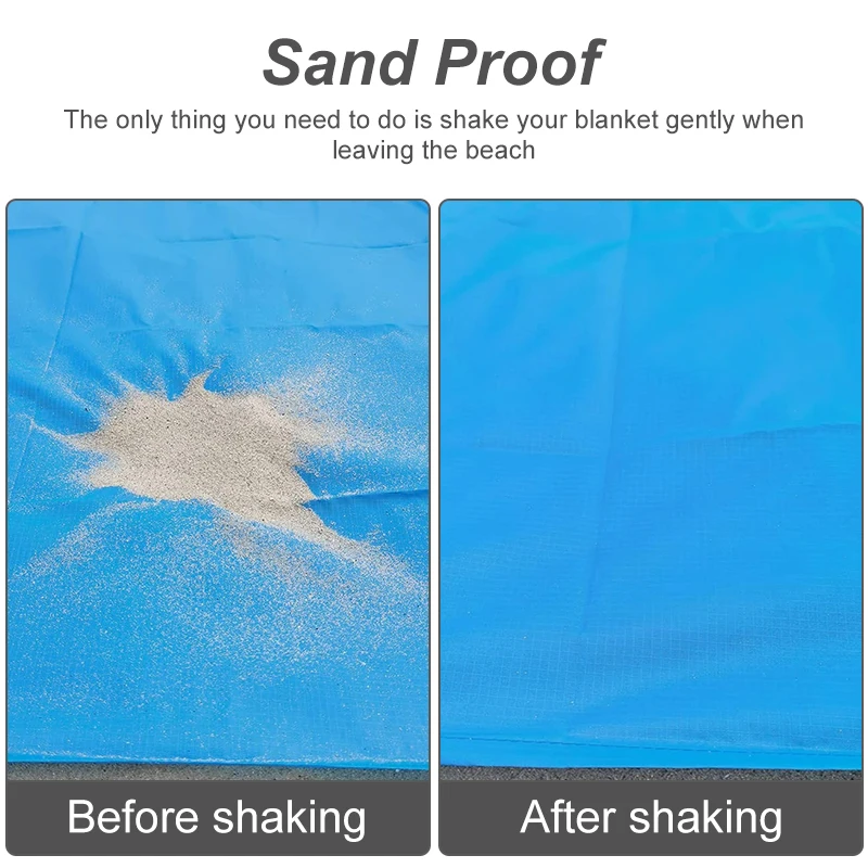 2x2.1m Outdoor Camping Mat  Folding Waterproof Pocket Beach Blanket Mattress Portable Lightweight Mat Picnic Mat Sand Beach Mat thumbnail 3