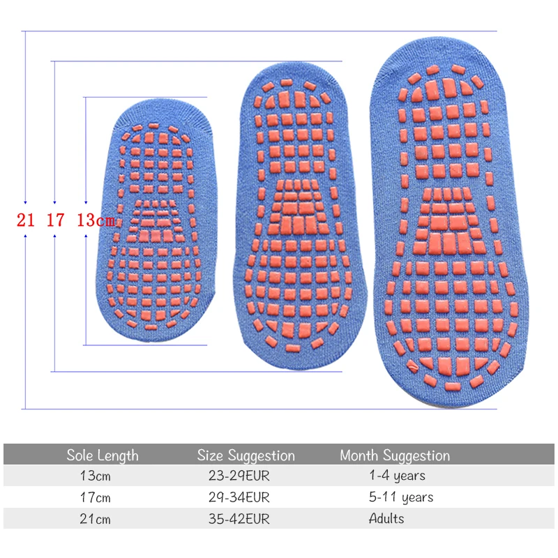 Kids Adults Anti-Slip Socks Parent-Child Trampoline Sock Cotton Socks Elasticity Sports Boys Girls Outside Children Socks thumbnail 3