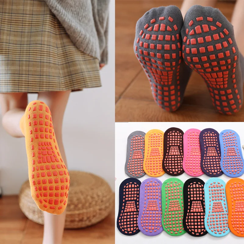 Kids Adults Anti-Slip Socks Parent-Child Trampoline Sock Cotton Socks Elasticity Sports Boys Girls Outside Children Socks thumbnail 2