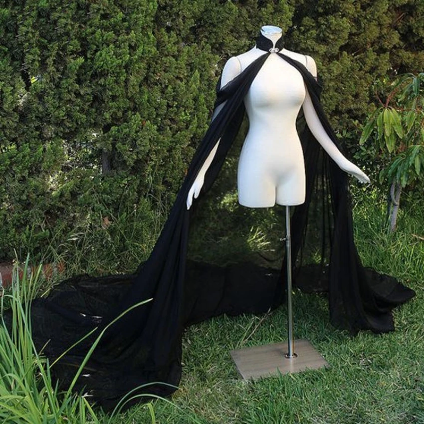 chiffon Cape Wedding Jacket Bride Warps Evening Dress Coat Women Bolero For Wedding  accessories Bride cloak Cape dress