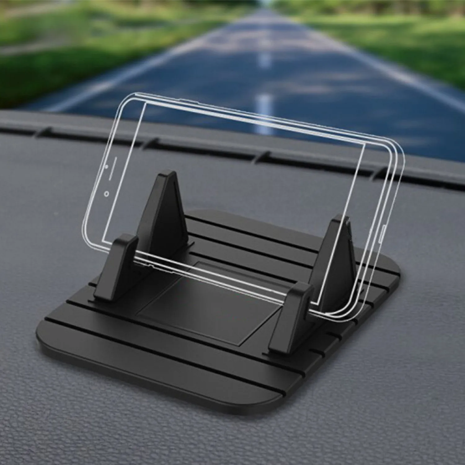Universal Anti-slip Car Silicone Holder Mat Pad Dashboard Stand Mount For Phone GPS Bracket For iPhone Samsung Xiaomi Huawei thumbnail 4