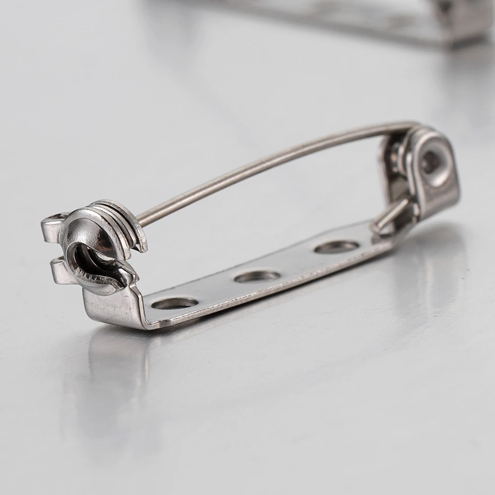 20pcs 20-40mm Stainless Steel Brooch Pin Safety Brooch Base Settings Needles Accessories DIY Jewelry Making Findings Components thumbnail 4