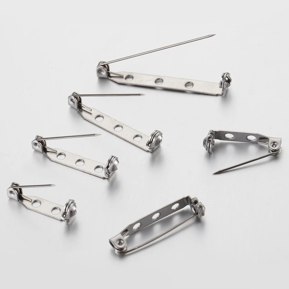 20pcs 20-40mm Stainless Steel Brooch Pin Safety Brooch Base Settings Needles Accessories DIY Jewelry Making Findings Components thumbnail 5