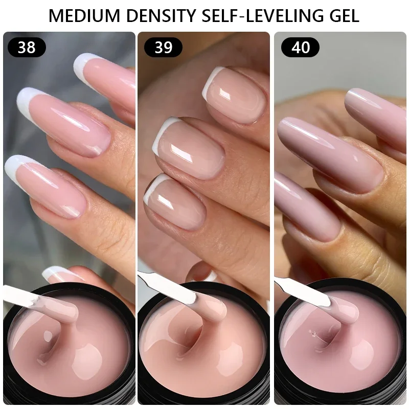 MSHARE 50ml Natural Nails Gel Builder Nalil Tpo Free Self Leveling Gel for Nail Extension Construction Pink Shade UV Led Gel thumbnail 5