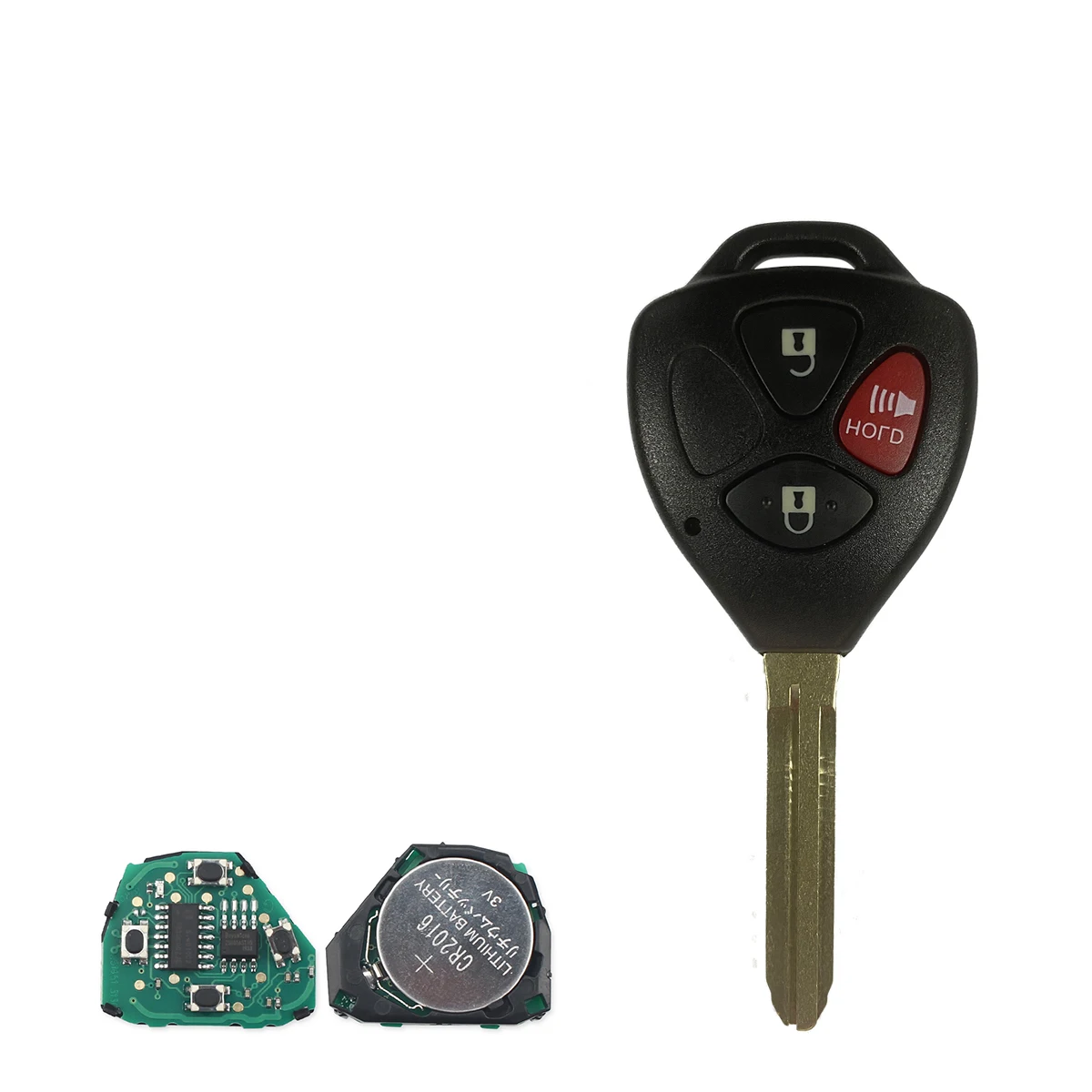 Okey Remote Car Key For Toyota RAV4/Hilux/Camry 3 Button Smart Remote Car Key Fob 314.4Mhz HYQ12BBY ID67 Chip thumbnail 2