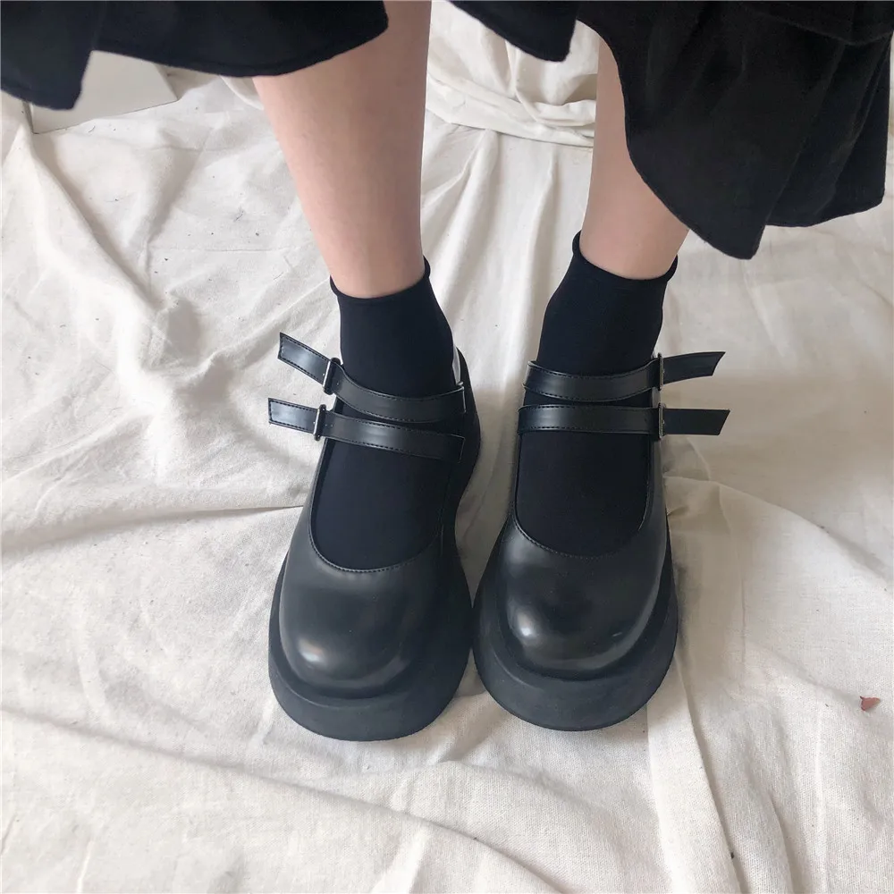 JK Women Black White Knee High Lolita Socks Lady Girls Over Knee Cute Long Sock Thin Breathable Solid Color Stockings For Women thumbnail 4