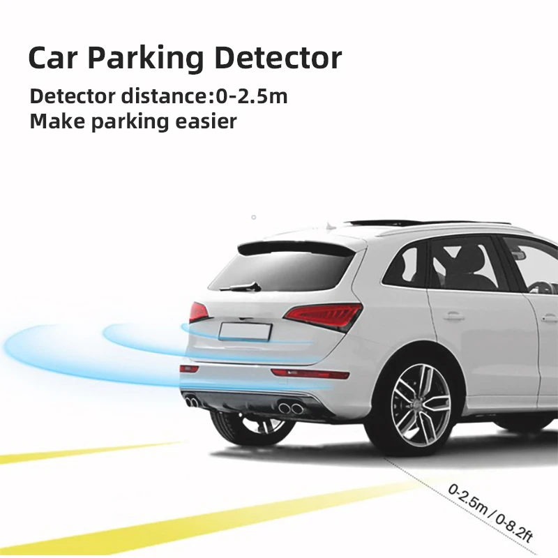 Risingon 12V 22mm Car Parking Sensor Kit Universal 4 Sensors Buzzer Reverse Backup Radar Sound Alert Indicator Probe System thumbnail 2