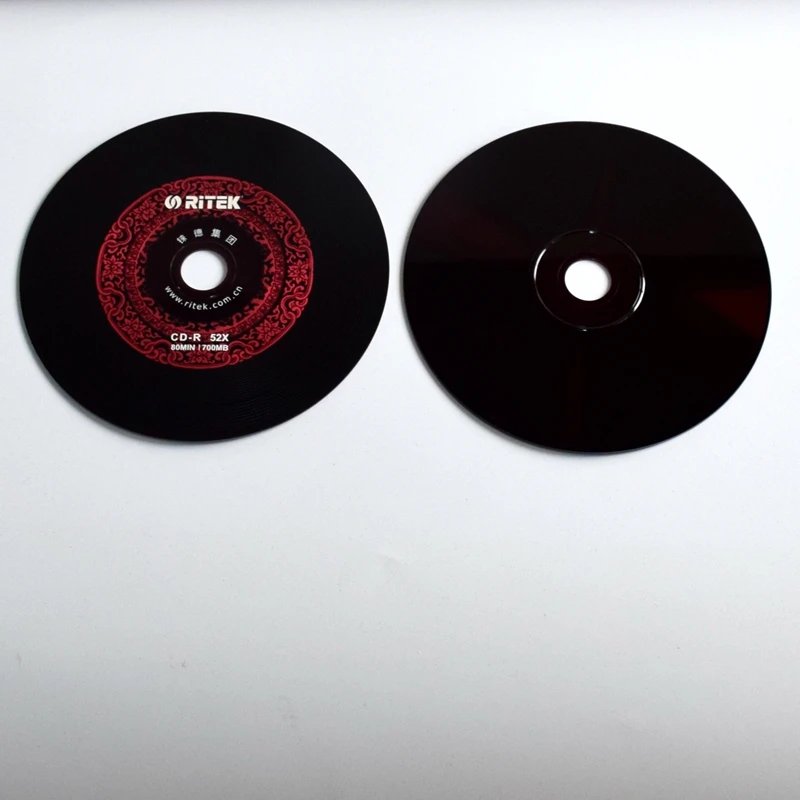 25PCS/BOX Ritek Vinyl Disk Black CD-R Blank Discs Recordable Compact Disc 700MB/80min/52x CD-R BLACK BLANK Music Discs thumbnail 4