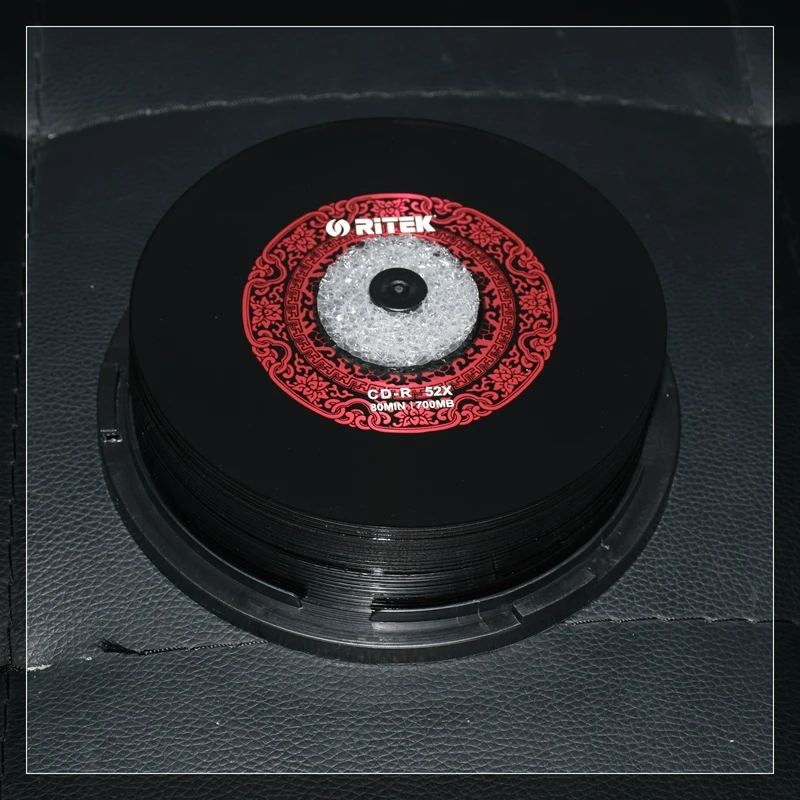 25PCS/BOX Ritek Vinyl Disk Black CD-R Blank Discs Recordable Compact Disc 700MB/80min/52x CD-R BLACK BLANK Music Discs thumbnail 3