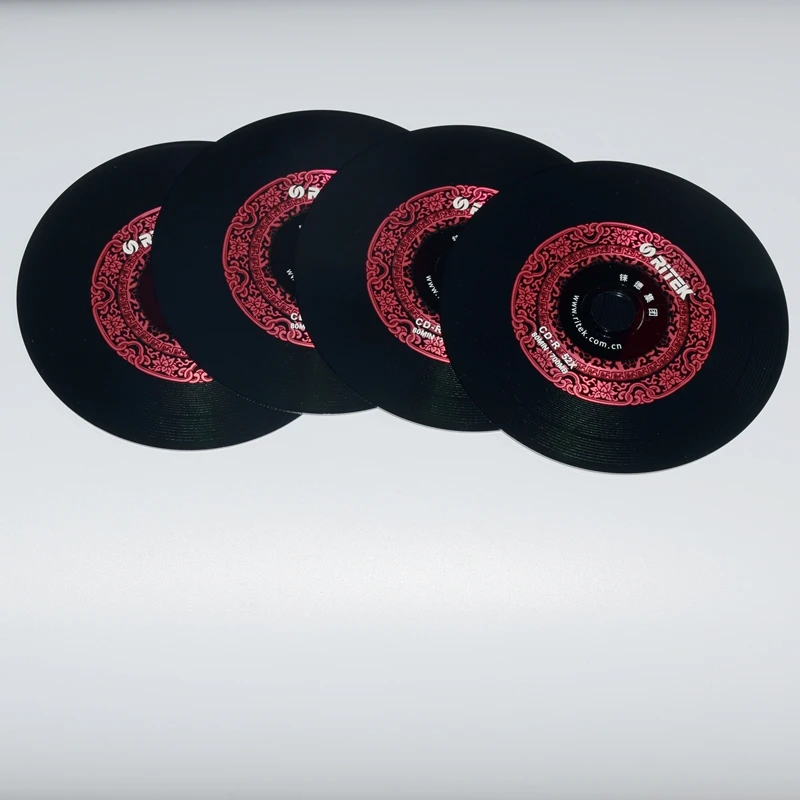 25PCS/BOX Ritek Vinyl Disk Black CD-R Blank Discs Recordable Compact Disc 700MB/80min/52x CD-R BLACK BLANK Music Discs thumbnail 6