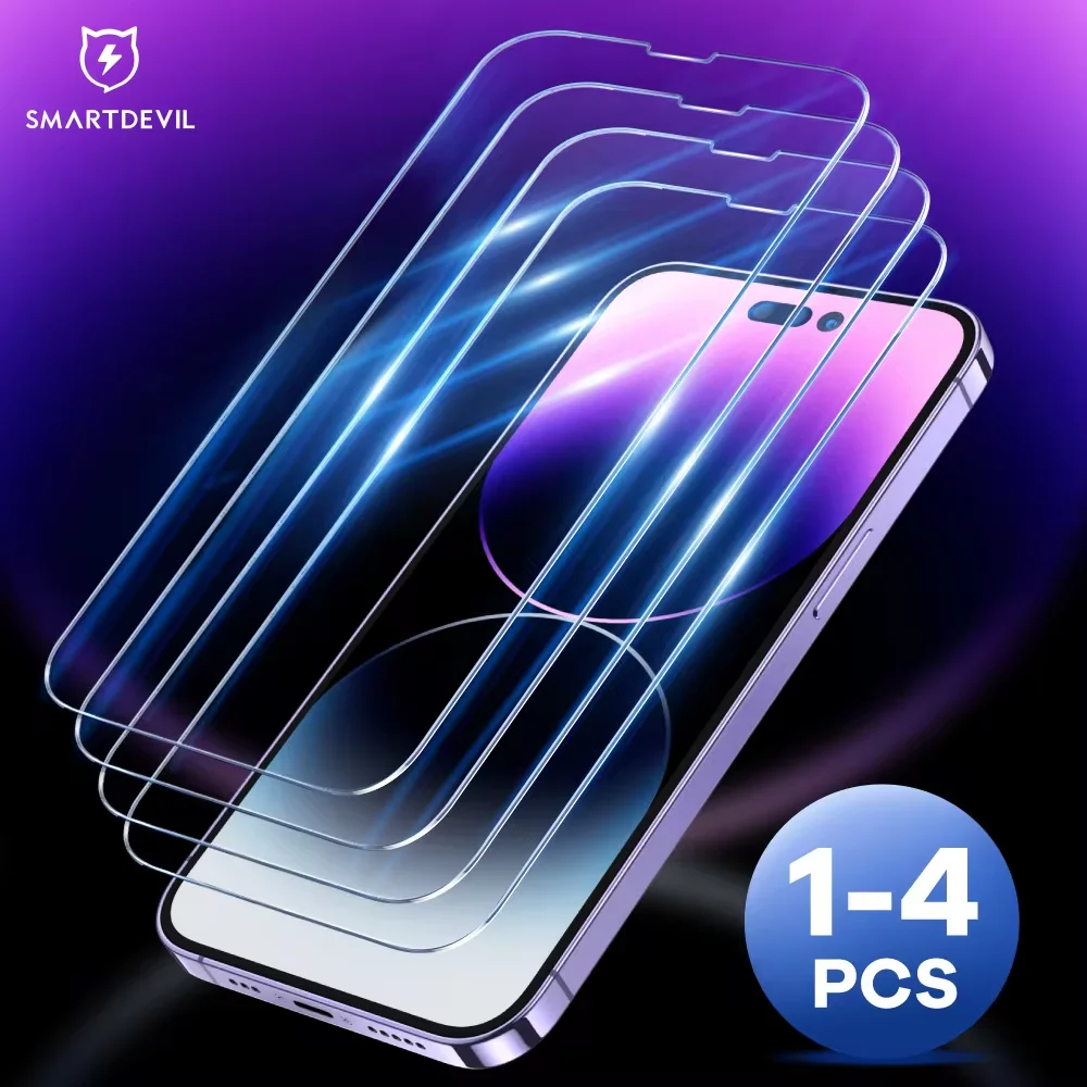SmartDevil 2/3 pcs Screen Protector HD for iPhone 17 Pro max 17 Air 16 Anti-fingerprint Tempered Glass Film for iPhone 16 Pro 15 thumbnail 2