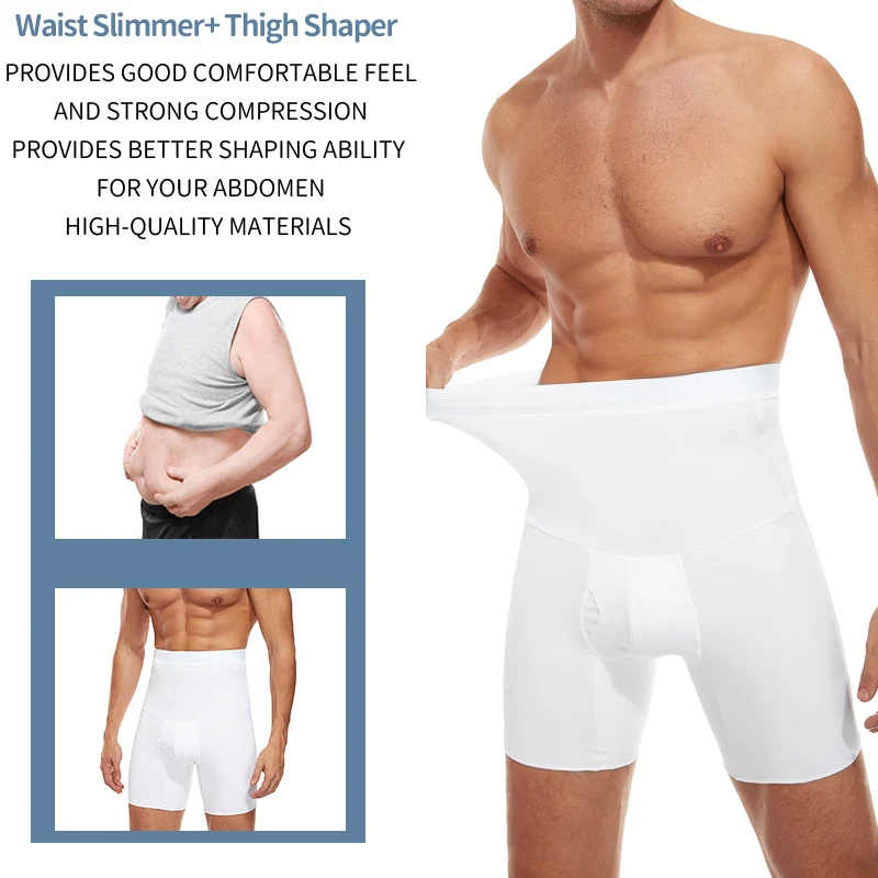 Men Body Shaper Tummy Control Compression Shorts Belly Slimming Shapewear Abdomen Reducer Panties Fitness Boxer Pants Underwear thumbnail 2