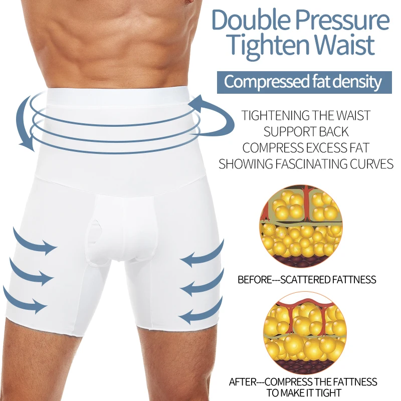 Men Body Shaper Tummy Control Compression Shorts Belly Slimming Shapewear Abdomen Reducer Panties Fitness Boxer Pants Underwear thumbnail 3