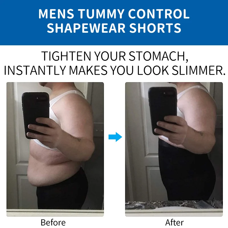 Men Body Shaper Tummy Control Compression Shorts Belly Slimming Shapewear Abdomen Reducer Panties Fitness Boxer Pants Underwear thumbnail 6