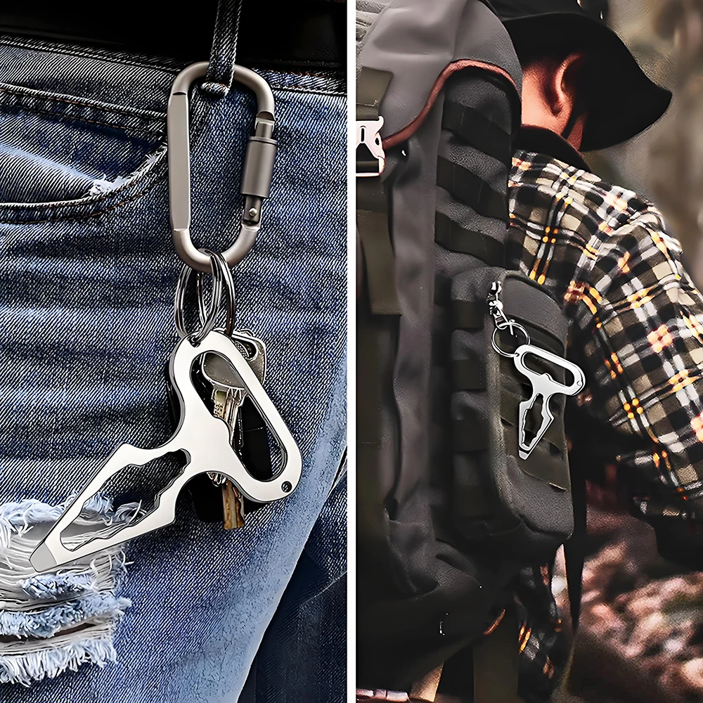 Multi-functional Self Defense EDC Tools Keychain Wrench Bottle Opener Emergency Window Breaker Outdoor Camping Survival Supplies thumbnail 5