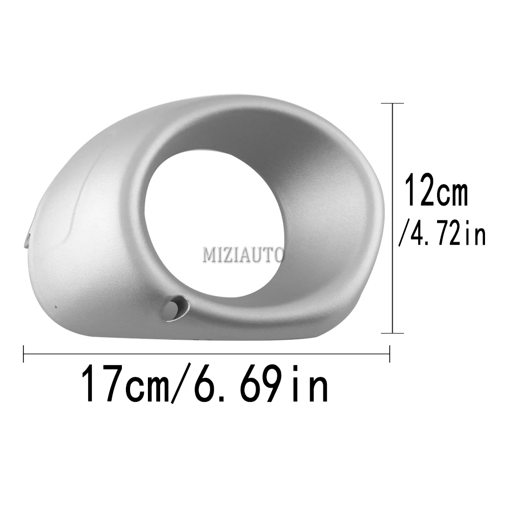 LED Halogen Fog Light Cover For Mitsubishi Outlander 2013-2015 Cover Grill Bezel Silver Black Frame Shell Car Accessories thumbnail 3