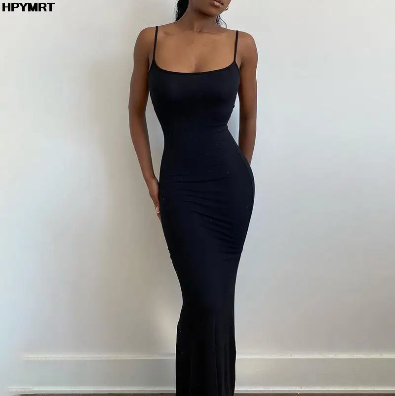 Satin Slip Sleeveless Backless Slim Sexy Maxi Dress 2022 Spring Women Party Y2K Concise Bodycon Elegant Dresses Female Clothing thumbnail 2