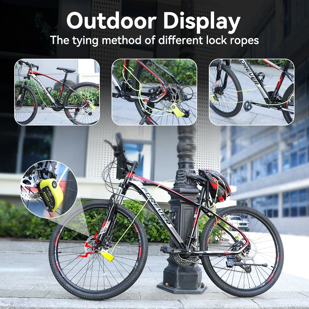 Anchtek Motorcycle Alarm Disc Brake Lock Security Moto Wheel Disk Padlock Waterproof 110db Loud Anti Theft Alarma Motocicleta thumbnail 5