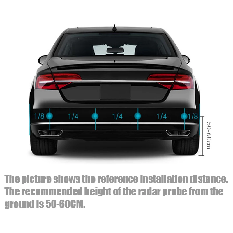 Car LED Parking Sensor Kit with 4 Radar Accurate Digital Display of Obstacle Distance Alarm Parktronic Kit Suitable For Most Car thumbnail 2