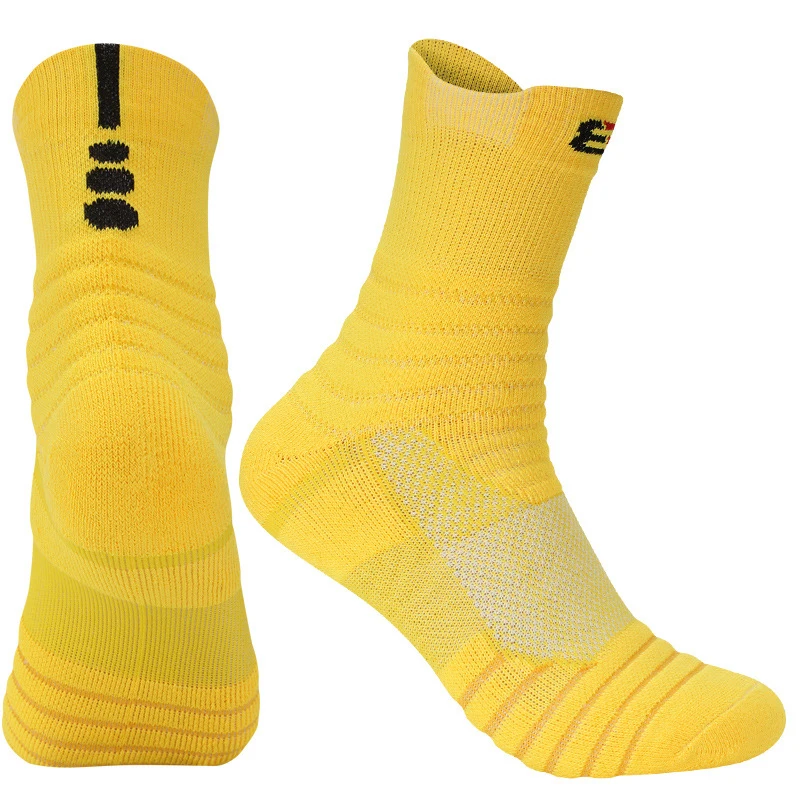 Men Sports Socks Shock-absorbing Cushion Terry Towel Basketball Cycling Running Hiking Tennis Socks for Women Cotton Size 31-48 thumbnail 6